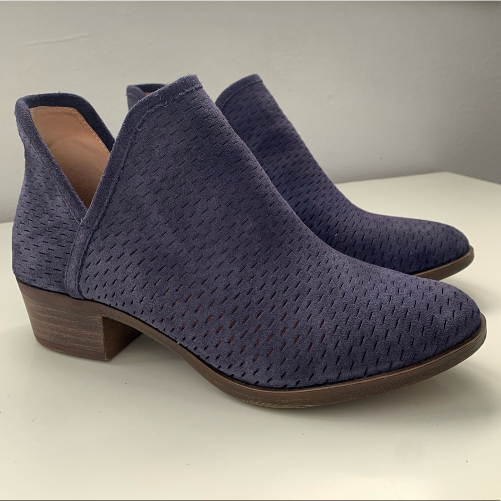 Lucky Brand Moroccan Blue Baley Suede Ankle boot